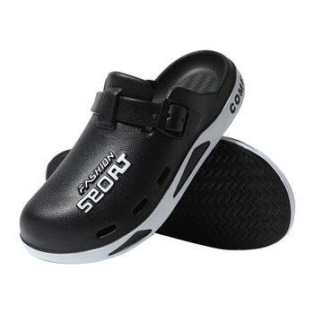 Jiacheng Bărbați Baotou Crocs-Style EVA Clogs – respirabile, rezistente la uzură, confecționate prin injecție, slip-on, vară 2025