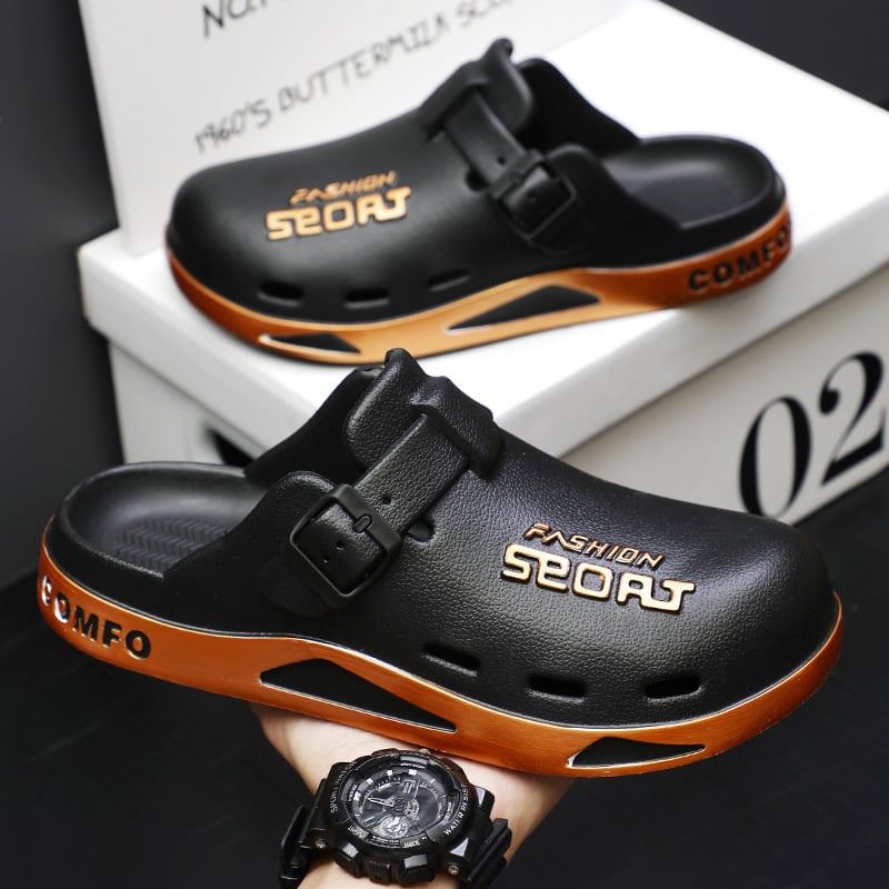 Jiacheng Bărbați Baotou Crocs-Style EVA Clogs – respirabile, rezistente la uzură, confecționate prin injecție, slip-on, vară 2025