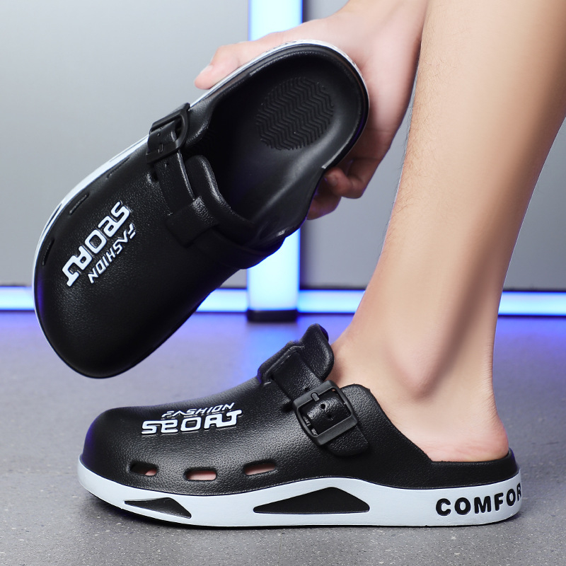 Jiacheng Bărbați Baotou Crocs-Style EVA Clogs – respirabile, rezistente la uzură, confecționate prin injecție, slip-on, vară 2025