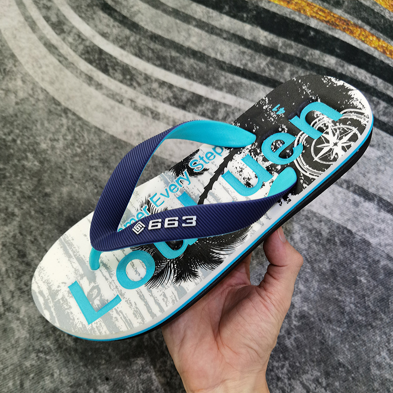 Férfi csúszásmentes PVC papucs, lélegző, nyitott lábujjú, gumírozott talp