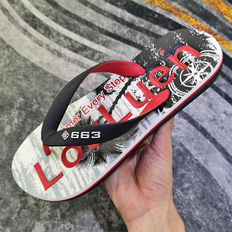 Férfi csúszásmentes PVC papucs, lélegző, nyitott lábujjú, gumírozott talp