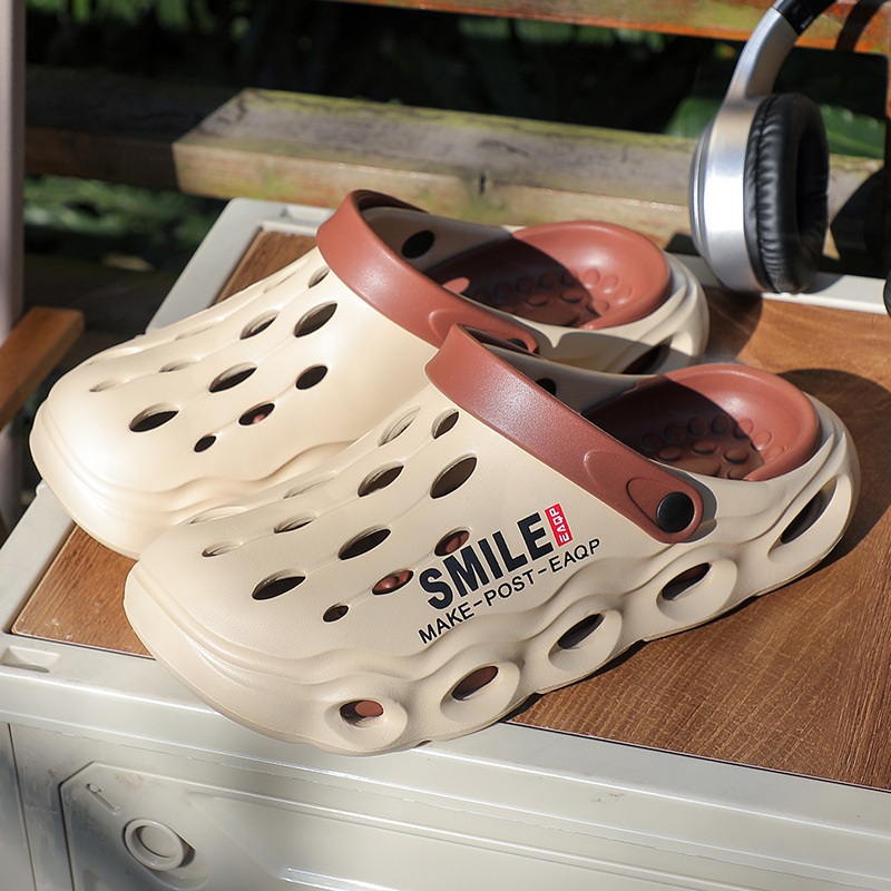 Sandale bărbați EVA cu deget închis – Pull-On, partea superioară EVA, talpă EVA, talpă turnată prin injecție