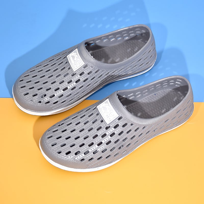 Férfi Baotou strand papucs perforált szellőző felsővel, műanyag felső és talp, vízálló és csúszásmentes