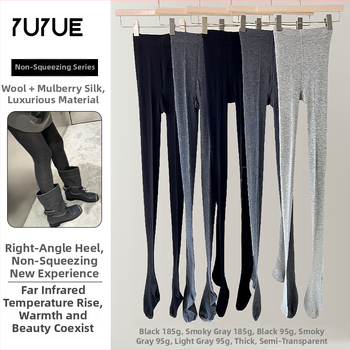 Yuyue viskózové pančuchy, priedušné, bez stláčania, 3D päta s pravouhlým uhlom