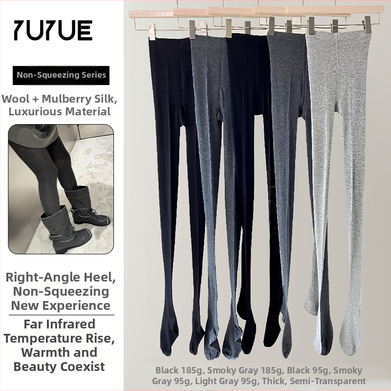 Yuyue viskózové pančuchy, priedušné, bez stláčania, 3D päta s pravouhlým uhlom