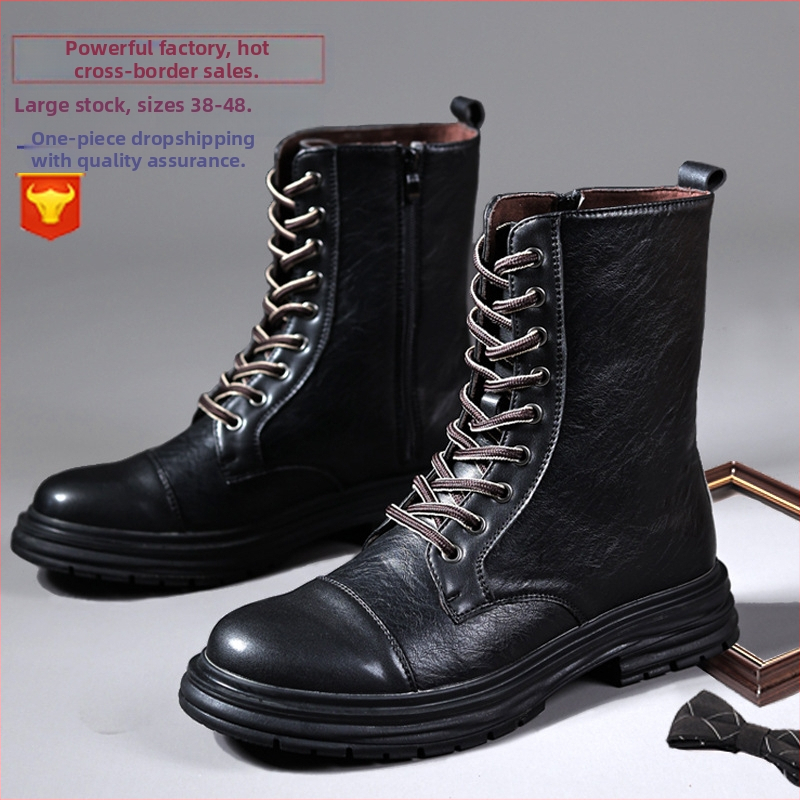 Martin saapad - PU ülemine osa, kummist talla, külgmine tõmblukk, kanna kõrgus 3–5 cm, kõrge varras