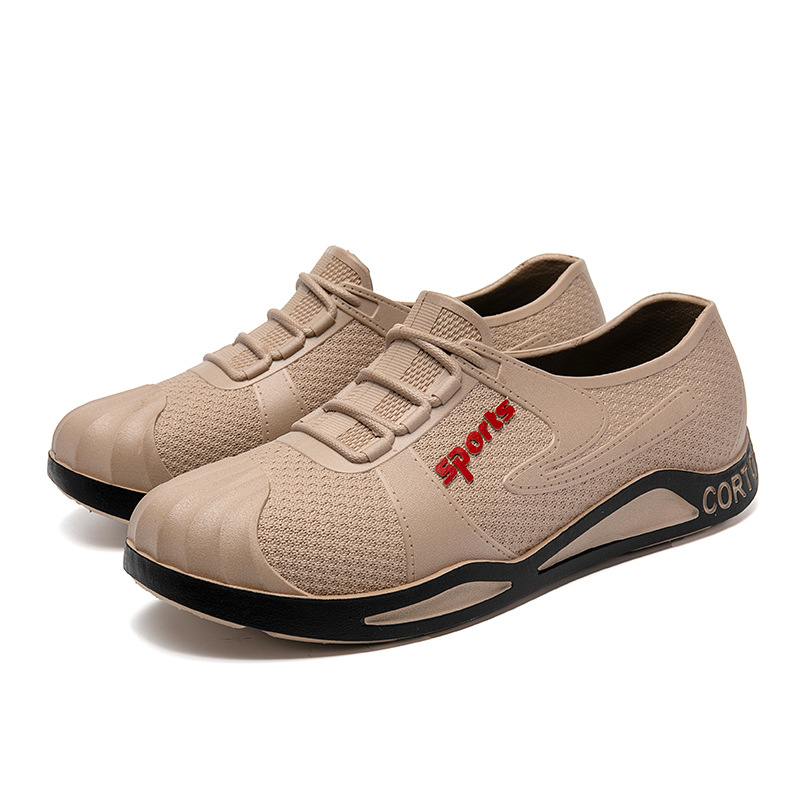 Мъжки водни обувки с нисък маншет, PVC горна част, EVA стелка, инжекционно формована подметка, антихлъзгави