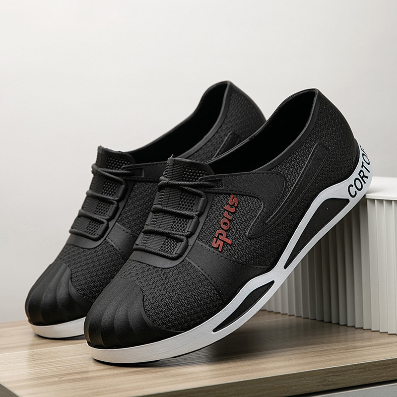 Мъжки водни обувки с нисък маншет, PVC горна част, EVA стелка, инжекционно формована подметка, антихлъзгави