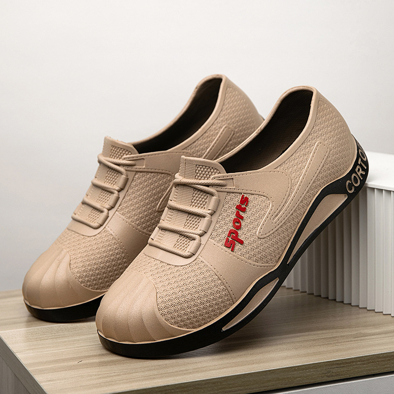 Мъжки водни обувки с нисък маншет, PVC горна част, EVA стелка, инжекционно формована подметка, антихлъзгави