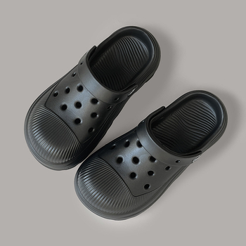 Șlapi Crocs pentru femei, talpă EVA, platformă 3-5 cm, antiderapante, talpă turnată dintr-o singură bucată