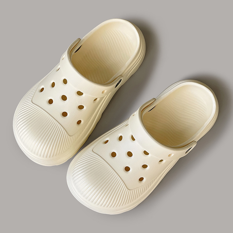 Șlapi Crocs pentru femei, talpă EVA, platformă 3-5 cm, antiderapante, talpă turnată dintr-o singură bucată