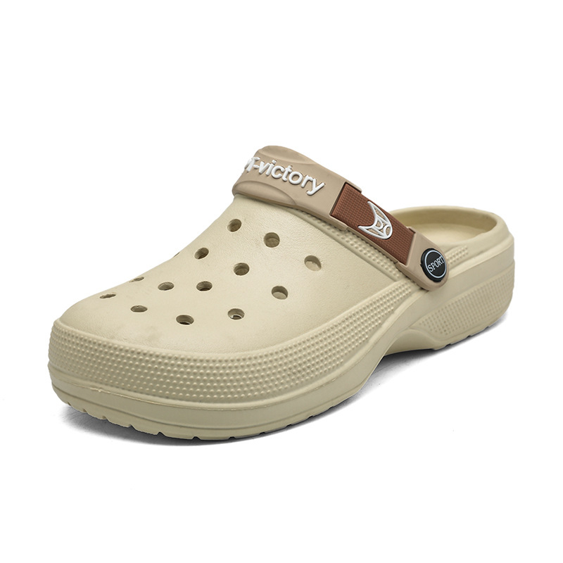 Sandale pentru bărbați din EVA, stil Crocs, cu partea superioară EVA și talpă EVA, talpă turnată prin injecție, închidere Baotou — vara 2024