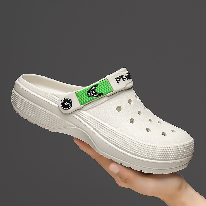 Sandale pentru bărbați din EVA, stil Crocs, cu partea superioară EVA și talpă EVA, talpă turnată prin injecție, închidere Baotou — vara 2024