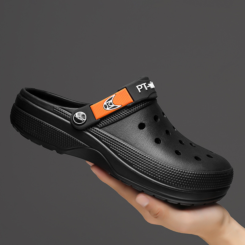 Sandale pentru bărbați din EVA, stil Crocs, cu partea superioară EVA și talpă EVA, talpă turnată prin injecție, închidere Baotou — vara 2024