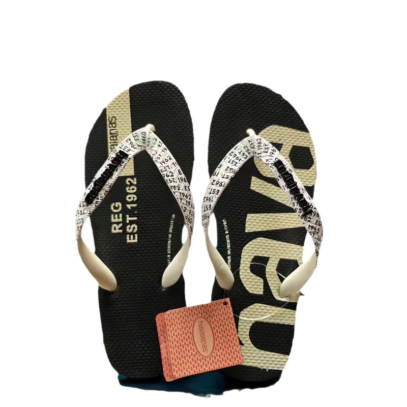 Férfi flip-flop papucs, gumírozott felső rész, PVC talp, injection-molded talp, Leisure stílus