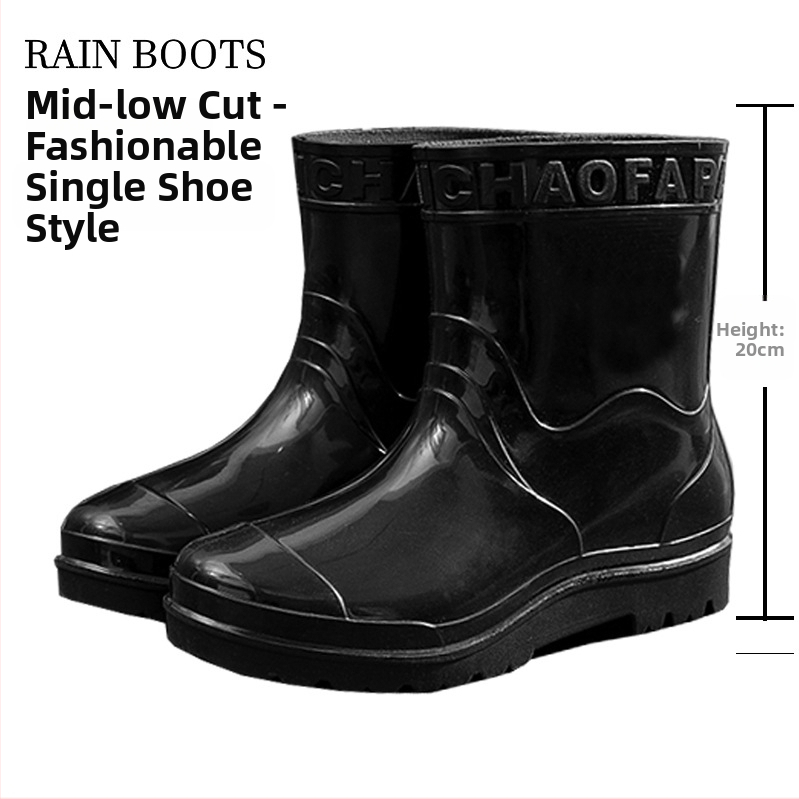 Vīriešu augstās lietus zābaki - ūdensnecaurlaidīgi, pretslīdēšana, visu sezonu, ar režģa odere, zole ar injekcijas spiediena tehnoloģiju