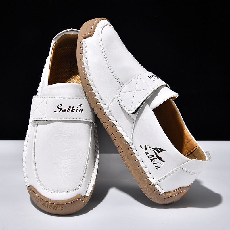 Unisex kvėpiančios rankų siuvimo loaferiai - viršutinis: Super Fiber; padalas: guma; apvali nosis; žemas kulnas 1-3 cm