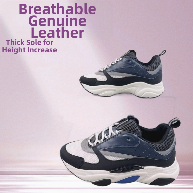 Unisex spordijalatsid, hingav pealmine kiht veiseliha nahk + sünteetiline nahk + tekstil, sisemine võrk, eesmine paelte kinnitamine, kerge, madal profiil, ümmargune varvas