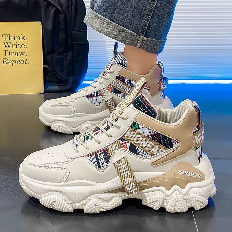 Pantofi sport casual pentru bărbați, cu partea superioară PU, căptușeală din plasă, talpă din cauciuc, vârf rotund și toc mic 1–3 cm