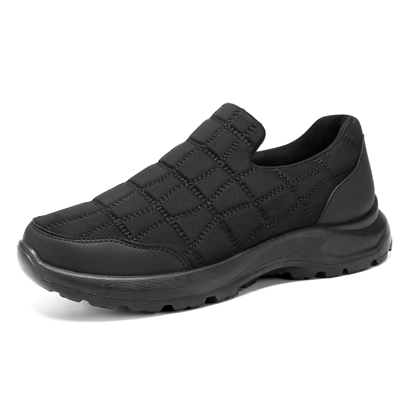 Férfi poliuretán slip-on szabadidőcipő, textil felső rész, kerek orr, alacsony sarok 1–3 cm, poliuretán talp