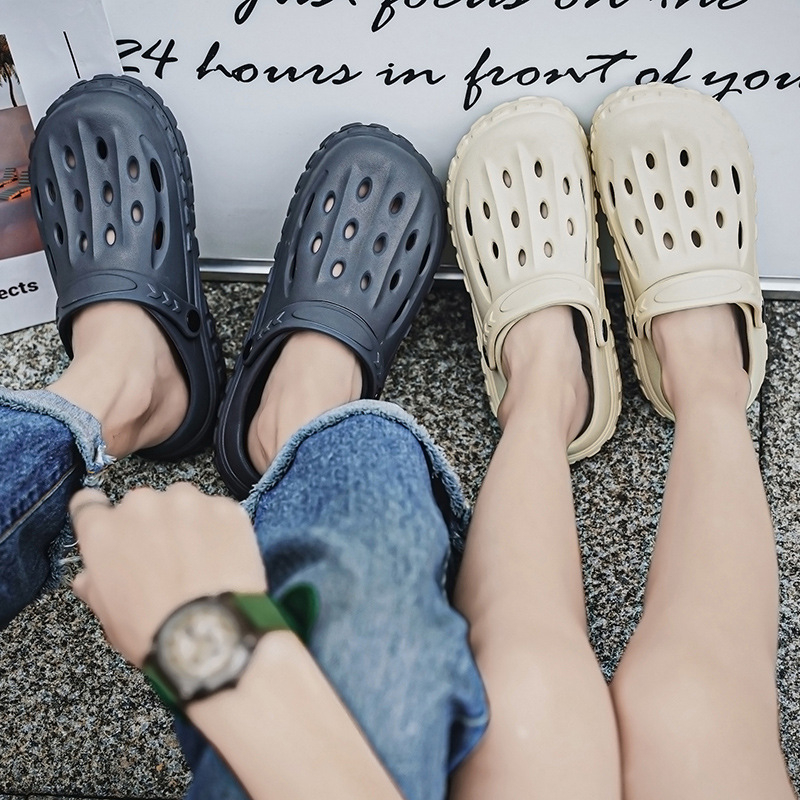 Muške EVA sandale za plažu s EVA gornjim dijelom i EVA potplatom, prozračne, zaobljena prstiju, debela potplata, slip-on