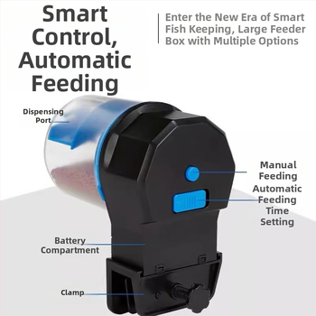 Automatinis žuvų šėrėjas akvariumui (ABS medžiaga; Kinija kilmė; pilnas automatines šėrimo komplektas; prekės kodas CWYP-DD159; vandens gyvūnams)