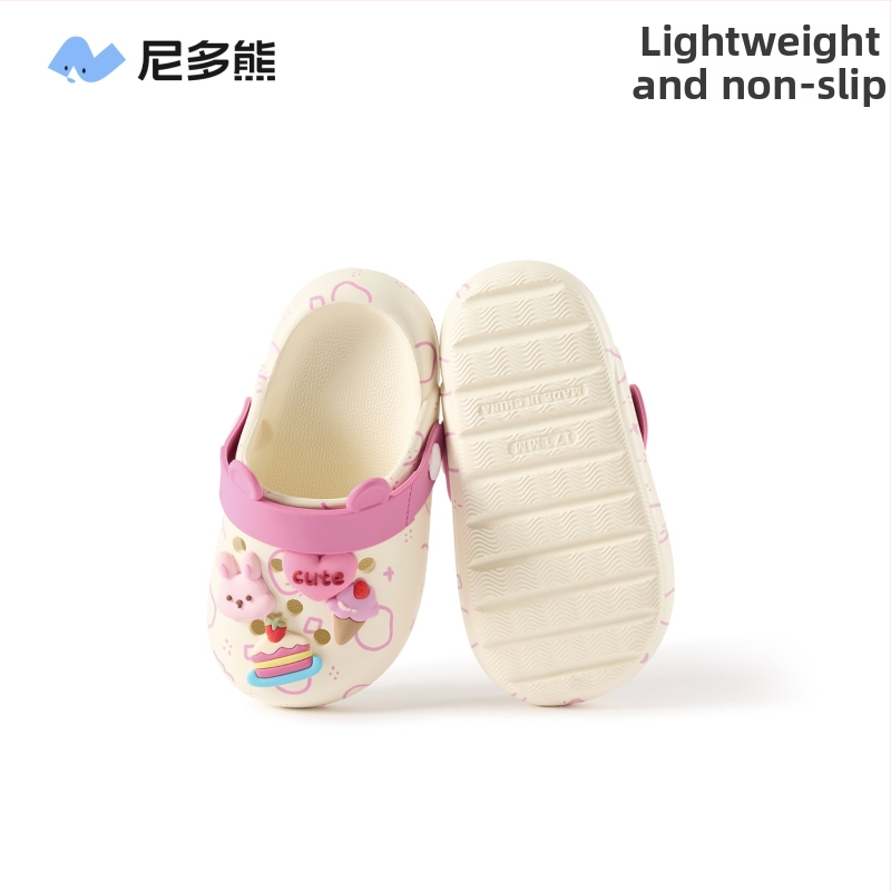 Vaikiški EVA slip-on sandalai su neslidžia minkšta padu, Nidobear Cartoon Paradise, 3-12 metų