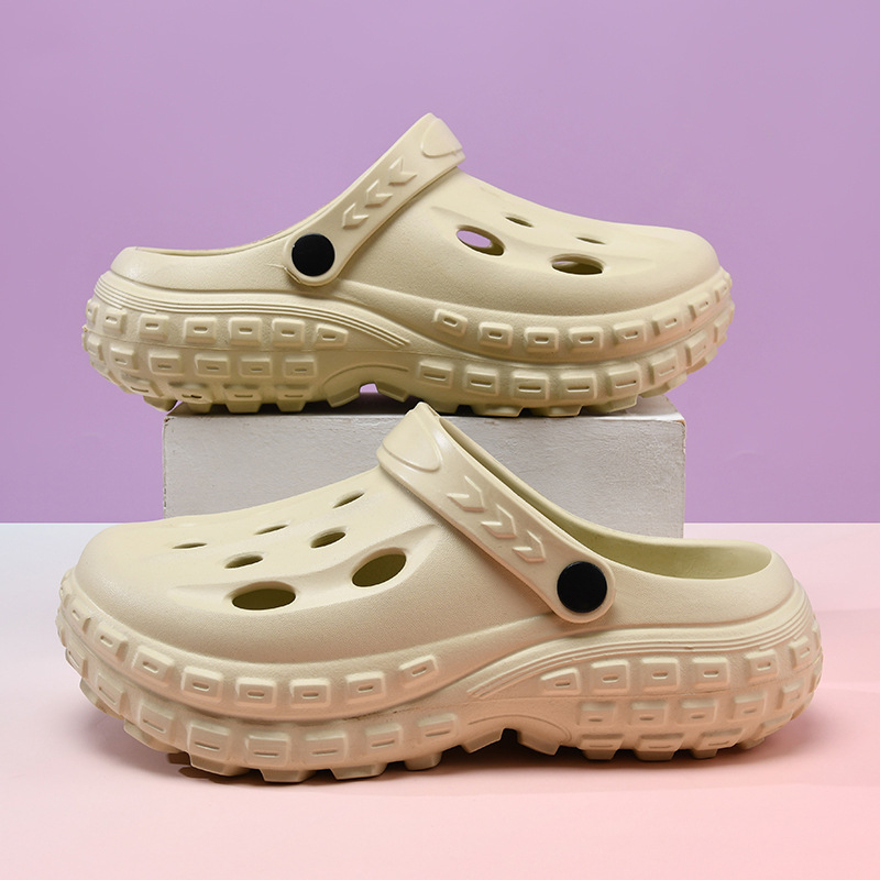 Unisex EVA Crocs stilā sandales ar 5 cm biezu zoli, pretslīdēšana, izturīgas, elpojošas, ar slēgtu purnu
