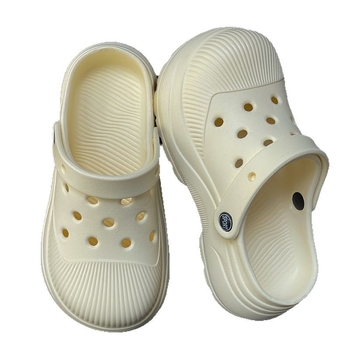 KEKE Crocs stila sieviešu slipperes ar augstu padu, EVA augšdaļa un EVA zole, 5 mm zoles biezums, iekšējai un ārējai lietošanai