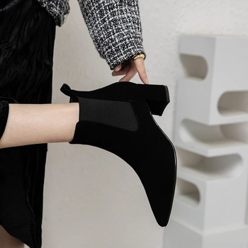 Vīriešu Chelsea zābaki ar elastīgu augšdaļu, gumijas zole, vulkanizēta konstrukcija, elastīgs aizvērums ar jostu, Korejas versijas stils