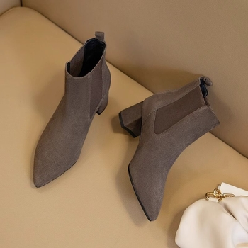 Vīriešu Chelsea zābaki ar elastīgu augšdaļu, gumijas zole, vulkanizēta konstrukcija, elastīgs aizvērums ar jostu, Korejas versijas stils