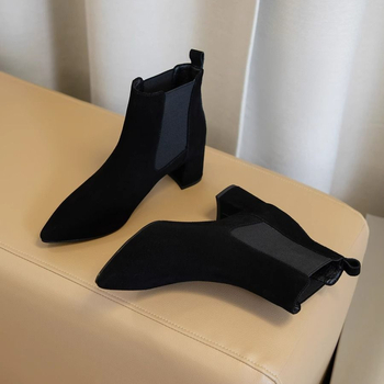 Vīriešu Chelsea zābaki ar elastīgu augšdaļu, gumijas zole, vulkanizēta konstrukcija, elastīgs aizvērums ar jostu, Korejas versijas stils