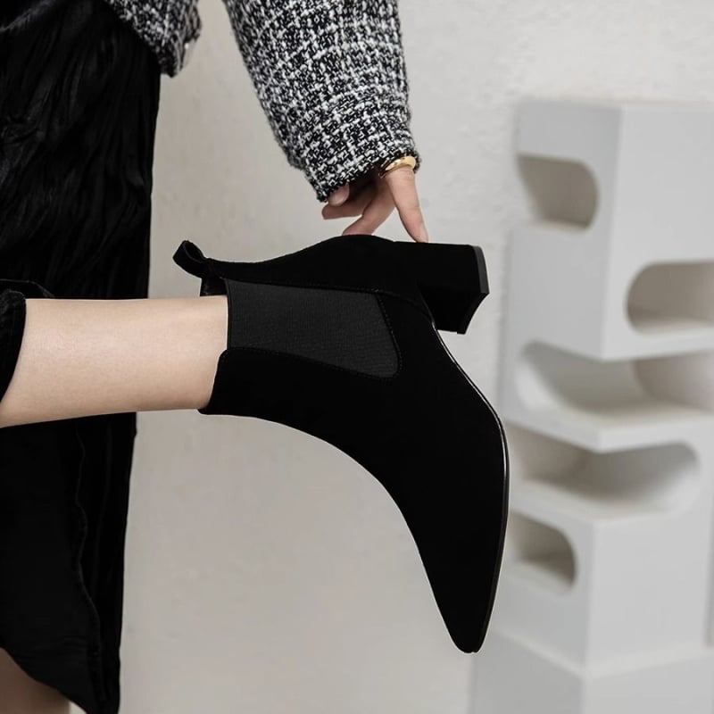 Vīriešu Chelsea zābaki ar elastīgu augšdaļu, gumijas zole, vulkanizēta konstrukcija, elastīgs aizvērums ar jostu, Korejas versijas stils