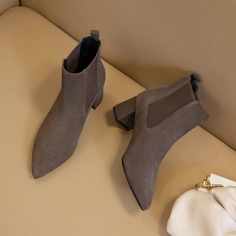 Vīriešu Chelsea zābaki ar elastīgu augšdaļu, gumijas zole, vulkanizēta konstrukcija, elastīgs aizvērums ar jostu, Korejas versijas stils