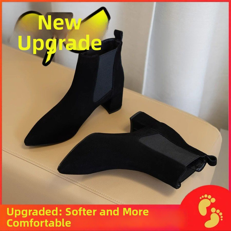 Vīriešu Chelsea zābaki ar elastīgu augšdaļu, gumijas zole, vulkanizēta konstrukcija, elastīgs aizvērums ar jostu, Korejas versijas stils