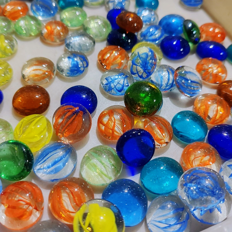 Staklene plosnate perle za hidroponiku i akvarij, ukrasno kamenje za pejzaž, 500 g