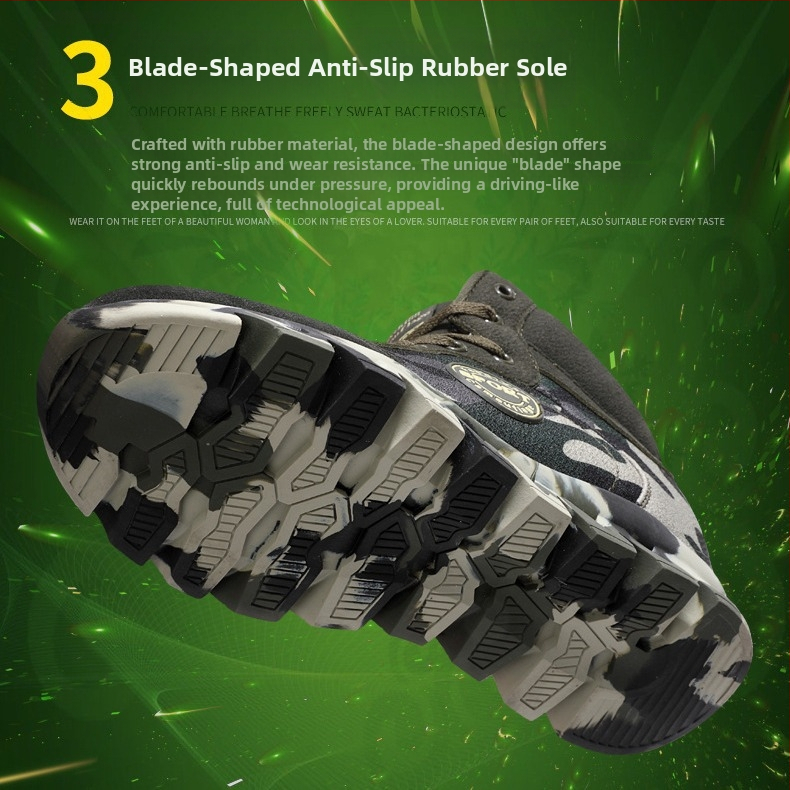 Tudano drobės bateliai su aukščio didinimo dizainu, vidutinė viršutinė dalis, kamufliažo raštas, gumos padas