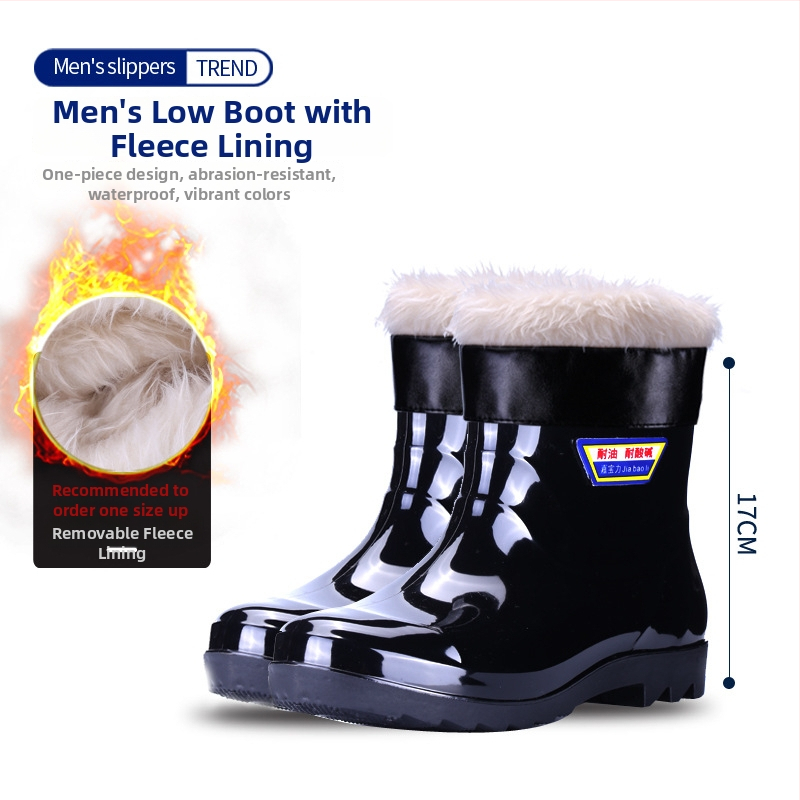 Vīriešu PVC augstās lietus zābaki ar gumijas zoli, ūdensdroši, pretslīdoši, izturīgi pret skābēm un sārmiem