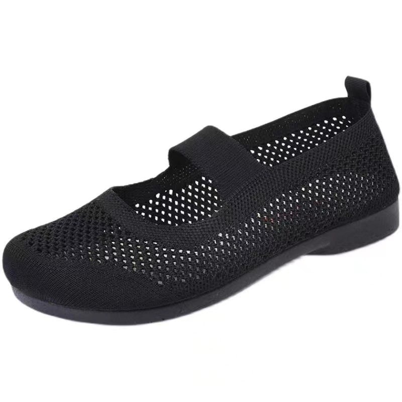 Légáteresztő hálós cipő slip-on Fly weaving felsőrésszel, alacsony profilú, PVC talp