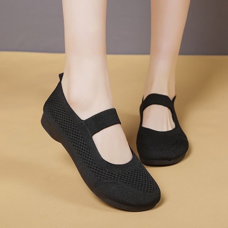 Légáteresztő hálós cipő slip-on Fly weaving felsőrésszel, alacsony profilú, PVC talp