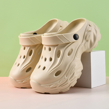 Unisex EVA Crocs stila klogs ar 5 cm bieza zole, pretslīdēšana, izturīgas pret nolietojumu, elpojošas, viengabala veidots