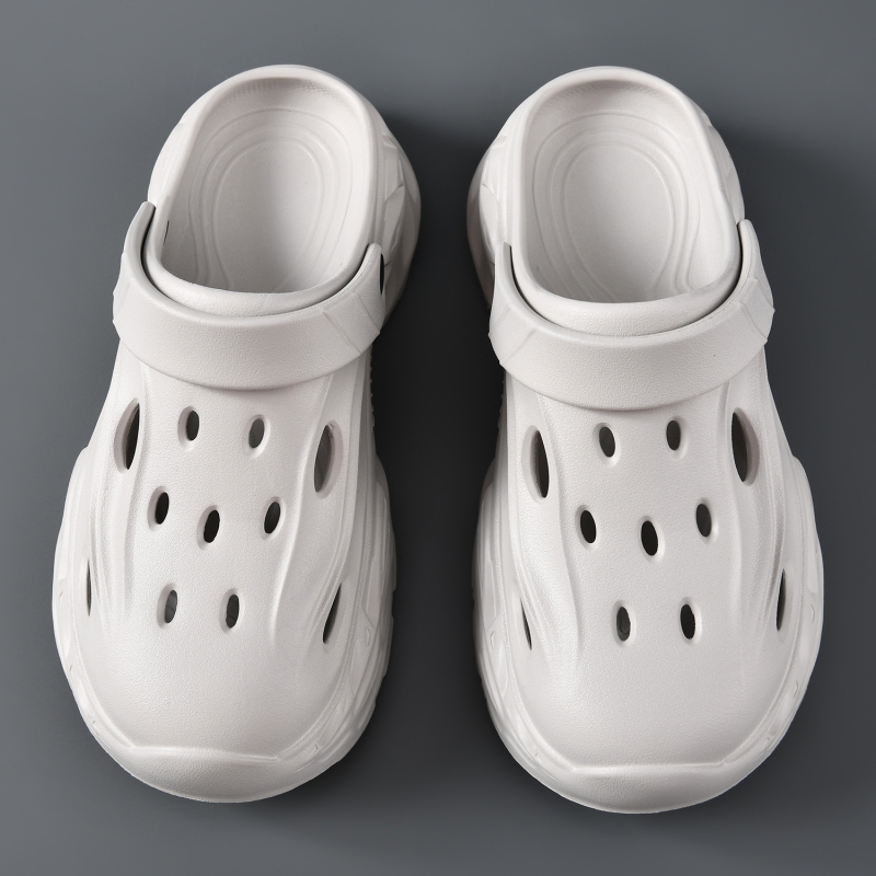 Unisex EVA Crocs stila klogs ar 5 cm bieza zole, pretslīdēšana, izturīgas pret nolietojumu, elpojošas, viengabala veidots