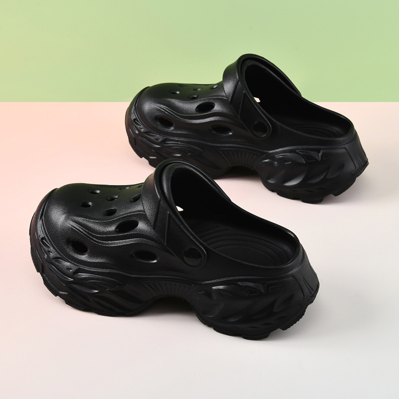 Unisex EVA Crocs stila klogs ar 5 cm bieza zole, pretslīdēšana, izturīgas pret nolietojumu, elpojošas, viengabala veidots