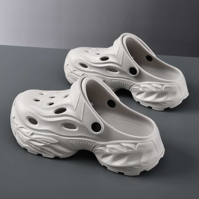 Unisex EVA Crocs stila klogs ar 5 cm bieza zole, pretslīdēšana, izturīgas pret nolietojumu, elpojošas, viengabala veidots