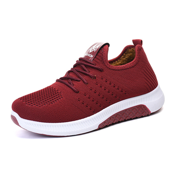 Naistele puuvillased jalanõud tekstilise ülaosaga, soe kunstliku lühikese karvase vooder, libisev sisseastumisega slip-on, ümmargune varvas, lame kanna, PVC tald, sobib sügisel ja talvel