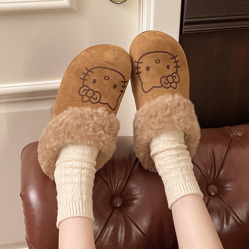 Γυναικείες παντόφλες σε στυλ Birkenstock, ζεστές με γούνινη επένδυση και παχιά σόλα, επάνω μέρος από συνθετικό δέρμα, σόλα από TPR, κυκλοφορούν την άνοιξη του 2025