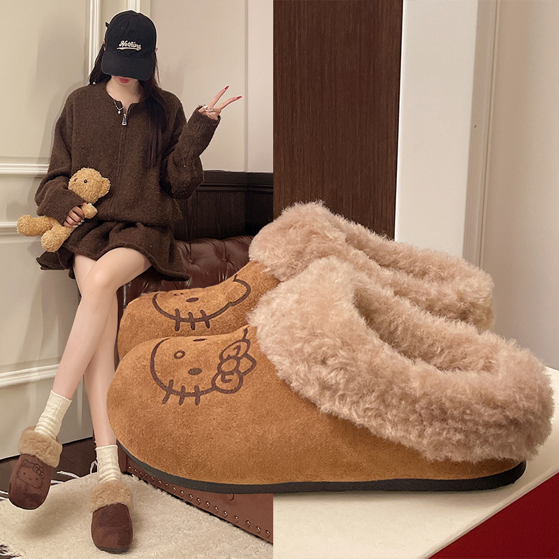 Γυναικείες παντόφλες σε στυλ Birkenstock, ζεστές με γούνινη επένδυση και παχιά σόλα, επάνω μέρος από συνθετικό δέρμα, σόλα από TPR, κυκλοφορούν την άνοιξη του 2025