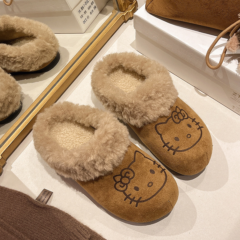 Γυναικείες παντόφλες σε στυλ Birkenstock, ζεστές με γούνινη επένδυση και παχιά σόλα, επάνω μέρος από συνθετικό δέρμα, σόλα από TPR, κυκλοφορούν την άνοιξη του 2025