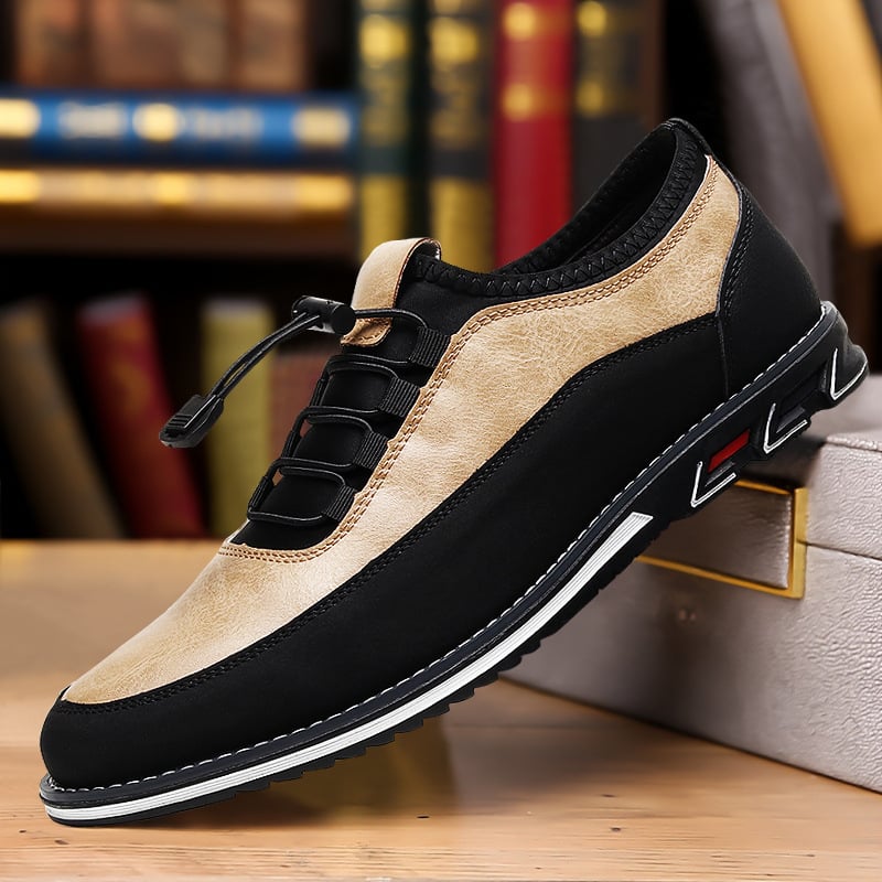 Férfi mokaszinok — lélegző PU felsőrész, PU talpbetét, gumírozott talp, slip-on, alacsony sarka