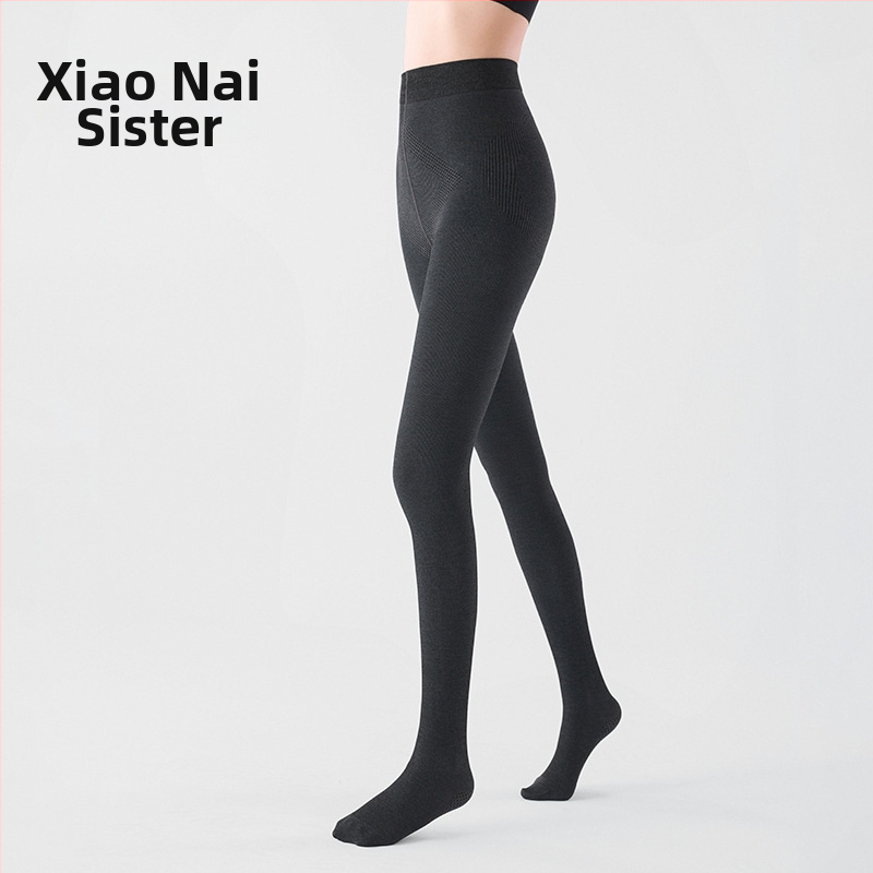 Dámske pančuchy na báze vrstvy s fleecovou výstelkou, viskóza, hrubé, zdvíhanie zadku, tvarovanie siluety, jednofarebné